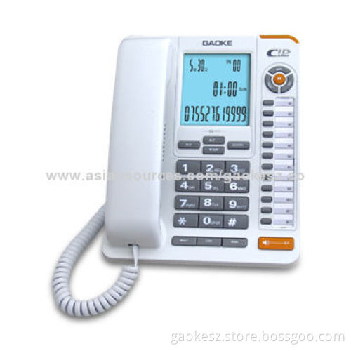 FSK and DTMF Dual Caller ID Phone with Blue Backlight and Alarm Function, Intelligent Memory